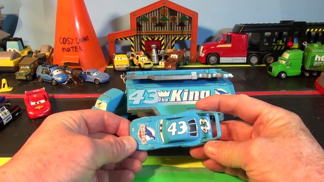 Pixar Cars The Haulers with Mack, Chick Hicks, The King, Lightning McQueen and more in Radiator Spri