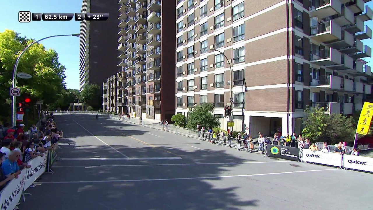 GPCQM 2017 - MTL - L'écart entre Boswell, son poursuivant et le peloton.