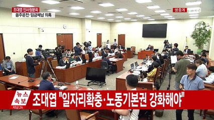 조대엽 고용노동부 장관 후보자 인사청문회 ⑧ / YTN