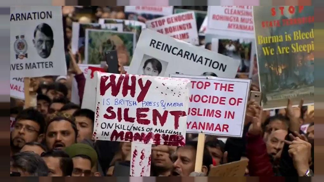 Global protests in support for the displaced Mu...
