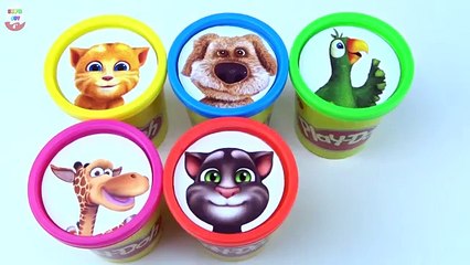 Сups Stacking Surprise Play Doh Clay Toys Talking Tom Collection Rainbow Learn Colors in E