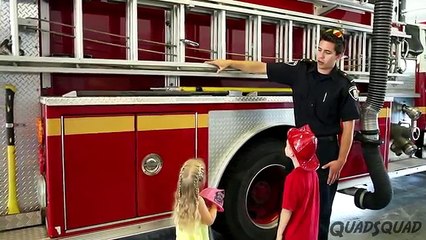 Kids Fire Engine and Fire Station Tour - Fire Truck Videos for Children