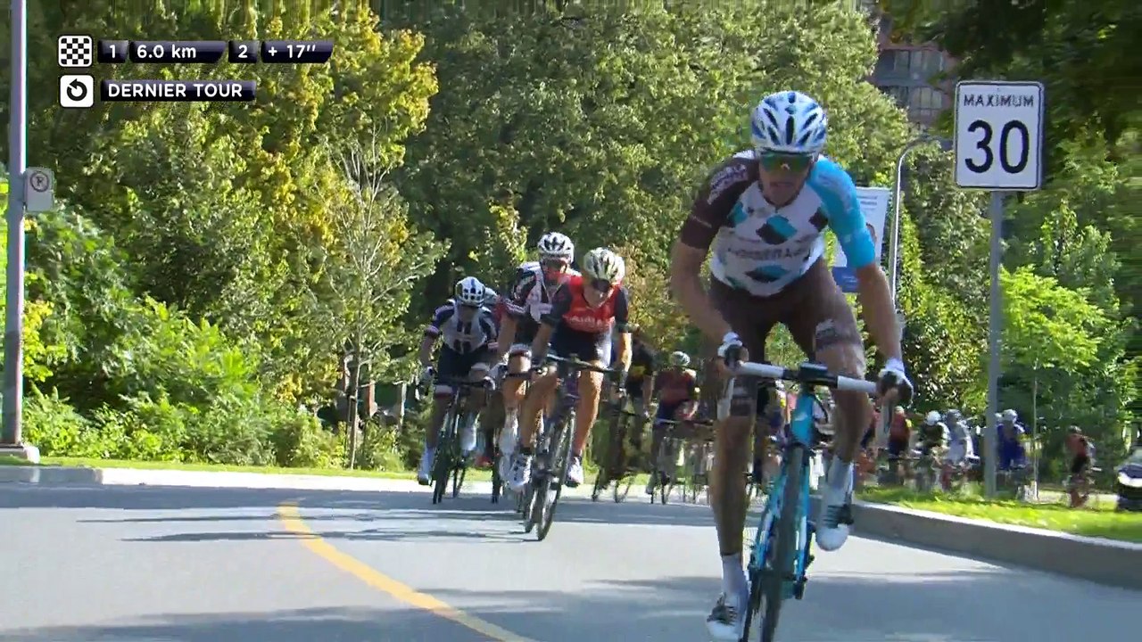 GPCQM 2017 - MTL - Dernière montée de la côte de la Polytechnique. Les favoris accélèrent.