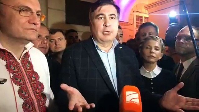 Михаил Саакашвили уже приехал во Львов и встретился с мэром Львова Андреем Садовым