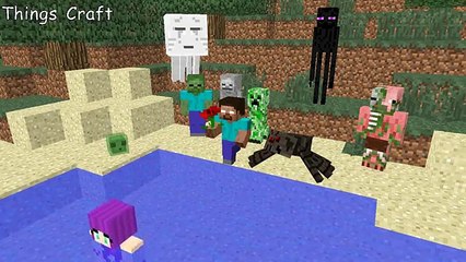 Animación muchachos desafío pescar Chicas monstruo Escuela tiburón Vs minecraft