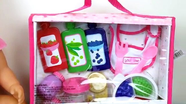 Видео для девочек с куклой Пупсик Baby Born играем кормим набор еды игрушки дочки матери