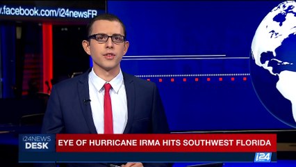 i24NEWS DESK | Eye of hurricane Irma hits Southwest Florida | Sunday, September 10th 2017