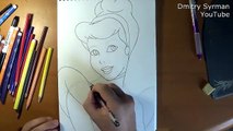 How to Draw Cinderella - Cómo Dibujar a Cenicienta - Как Нарисовать Золушку