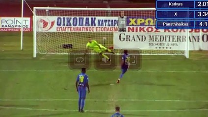 Epstein D. (Penalty) Goal HD - Kerkyra 1-0 Panathinaikos 10.09.2017