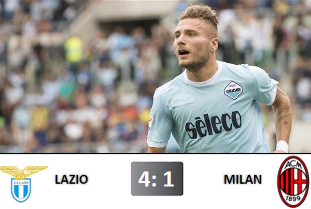 Lazio 4 - 1 Milan: Goals and Match Preview Watch online: 10-09-2017