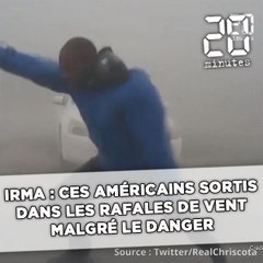 Ouragan Irma: Ces américains sortis dans les rafales de vent malgré le danger