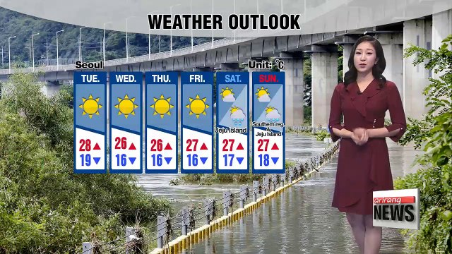 Rain to continue until tonight, sunny day tomorrow