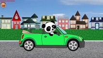 Et machines dessins animés pro bébé panda à colorier couleurs enseigner convertibles vert