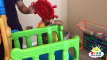 PIRATE SHIP BUILDING Family Fun Playtime with bad daddy Shark and Surprise Treasure Chest Toy Hunt