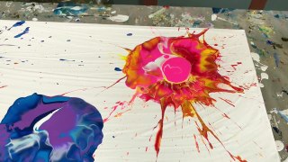 Acrylic Paint Pouring: Create Flowers With a Blown Puddle Pour