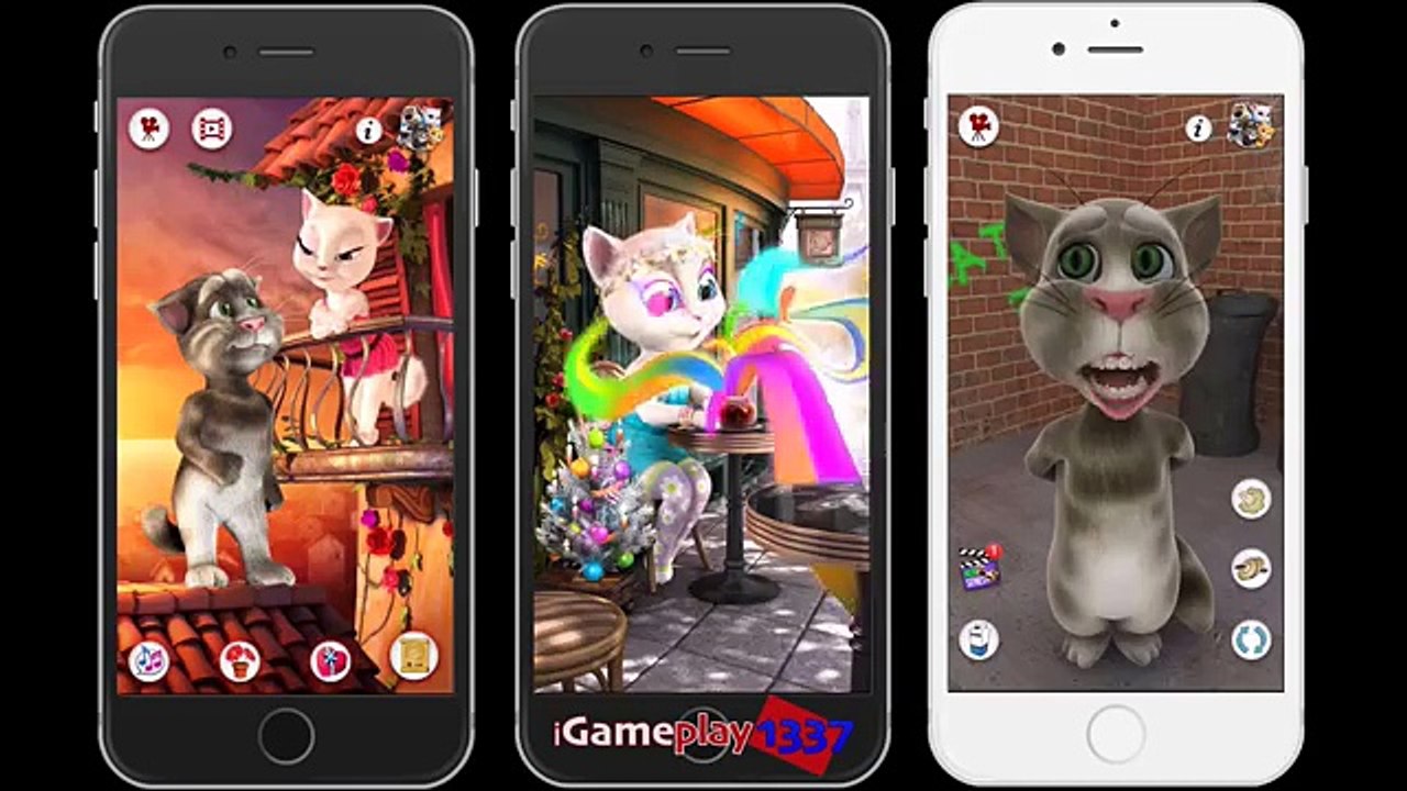 MY TALKING TOM vs TALKING TOM LOVES ANGELA vs MY TALKING ANGELA