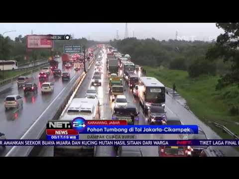 Pohon Tumbang, KM 57 Tol Jakarta-Cikampek Alami Kemacetan - NET24