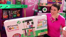 Girl Scout Cookie Oven Taste Testing, Selling Cookies Stand and Wagon Toy Review by DisneyCarToys