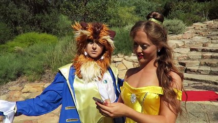 Extreme Yoga Challenge as BEAUTY & THE BEAST | The Rybka Twins