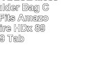 BLACK AQUA BLUE Messenger Shoulder Bag Cover Case Fits Amazon Kindle Fire HDx 89  HD 89