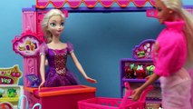 SHOPKINS Barbie Day 8 With Disney Frozen Dolls by DisneyCarToys