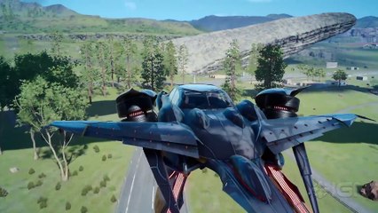 Final Fantasy 15 Noctis Flying Car Official Clip