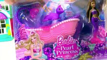 Mermaid Barbie The Pearl Princess Mini Doll Purple Turtle Bathtub Toy Opening