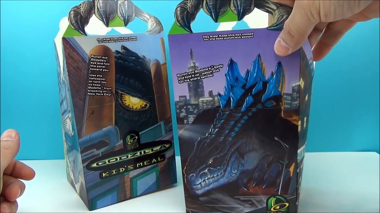 GODZILLA MOVIE 1998 TACO BELL KID;S MEAL TOY COLLECTION VIDEO