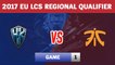 Highlights: H2K vs FNC Game 1 | H2K vs Fnatic | 2017 EU LCS Regional Qualifier