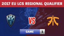 Highlights: H2K vs FNC Game 1 | H2K vs Fnatic | 2017 EU LCS Regional Qualifier