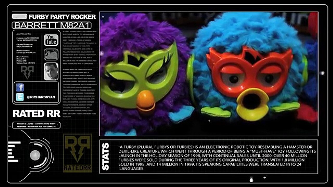 Furby Party Rockers vs 50 cal The Final Party_ Tech Assassin - RatedRR Slow Motion Camera