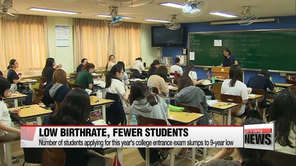 Number of students applying for this year's college entrance exam slumps to 9-year low