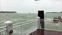IRMA UPDATE : Boats are breaking away from the harbour in Key West