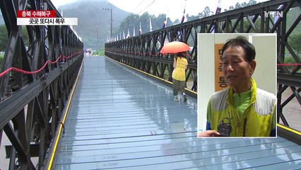 수해복구 자원봉사자 안전사고...충북 곳곳 또 폭우 피해 / YTN