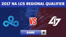 Highlights: C9 vs CLG Game 4 | Cloud9 vs Counter Logic Gaming | 2017 NA LCS Regional Qualifier