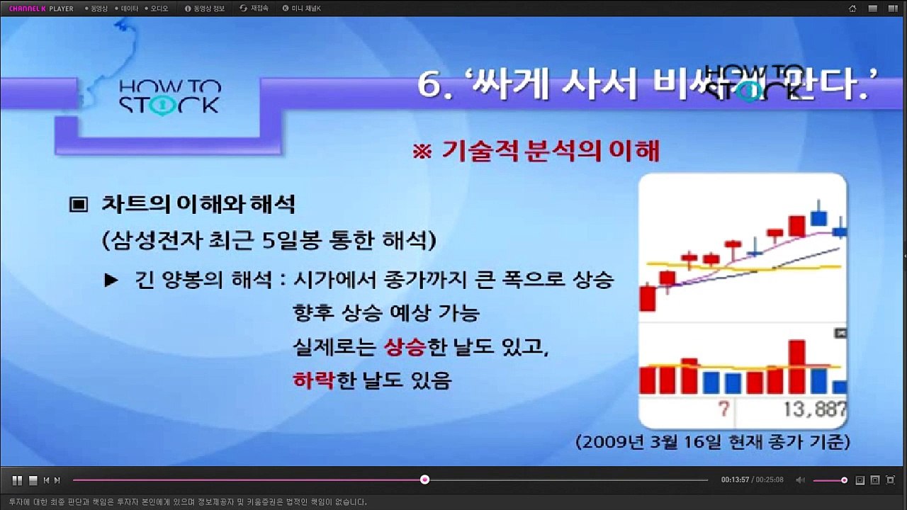 주식 초보들을 위한 최진기의 주식 강좌 차트 분석