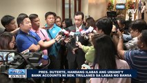 Pres. Duterte, handang ilabas ang umano'y bank accounts ni Sen. Trillanes sa labas ng bansa