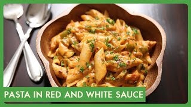 Pasta In Red And White Sauce Recipe In Telugu | Easy To Make Italian Style Pasta With Indian Twist