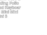 HDE iPad Mini Case Leather Folding Folio Cover Stand  Keyboard for iPad Mini  Mini 2