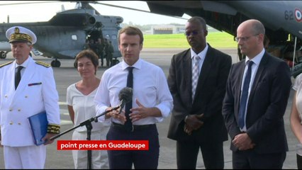 Face à Irma "le gouvernement a répondu dès que l'information a été donnée" Macron