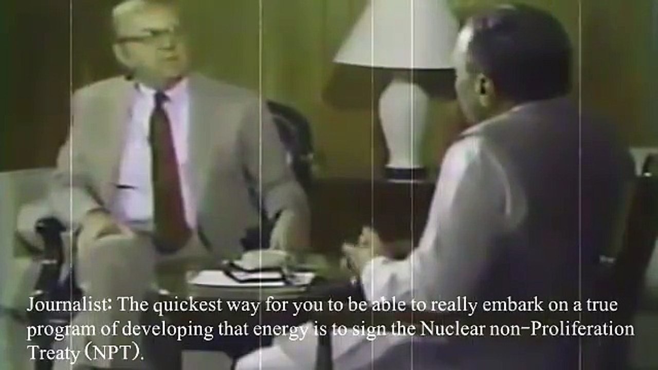 General Zia Ul Haq stance on signing the Treaty on the Non-Proliferation of Nuclear Weapons