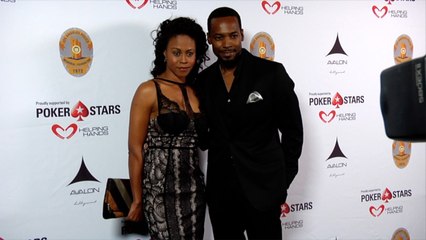 Vanessa Antoine and Anthony Montgomery 2017 LAPMF Celebrity Poker Tournament Event