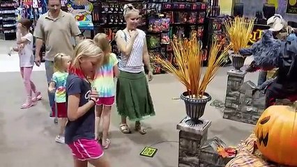 SPIRIT Halloween store is open already. Trying out the new scary stuff and trying on masks.