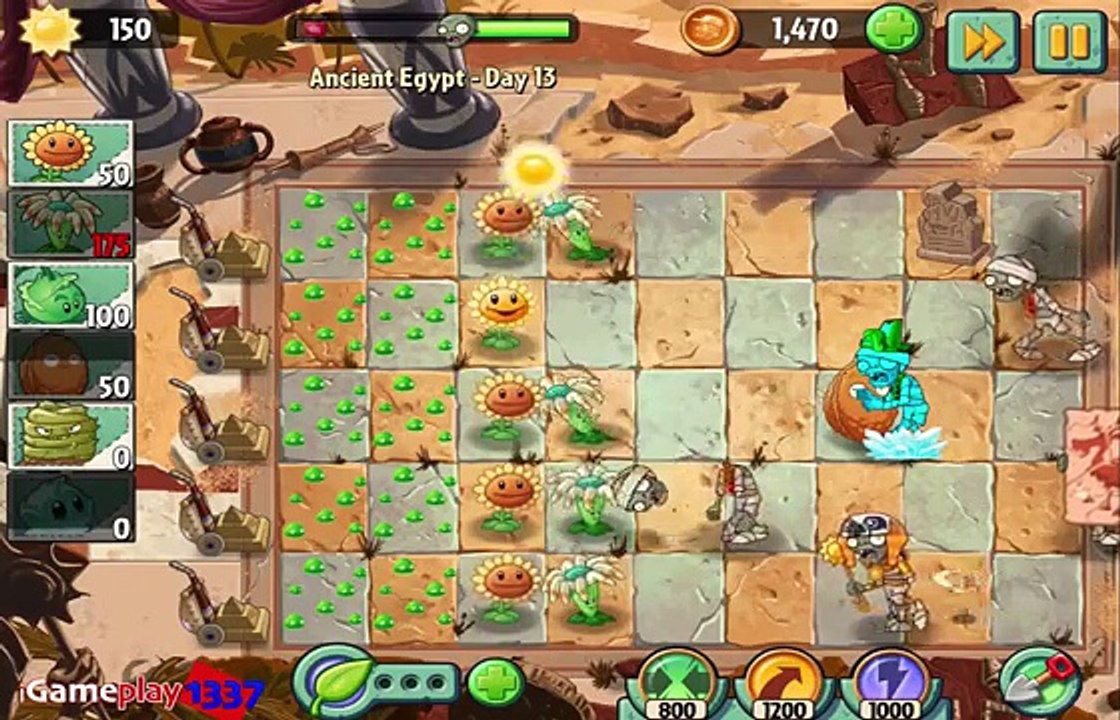 Растения против зомби 2. древние Египет день Кому день