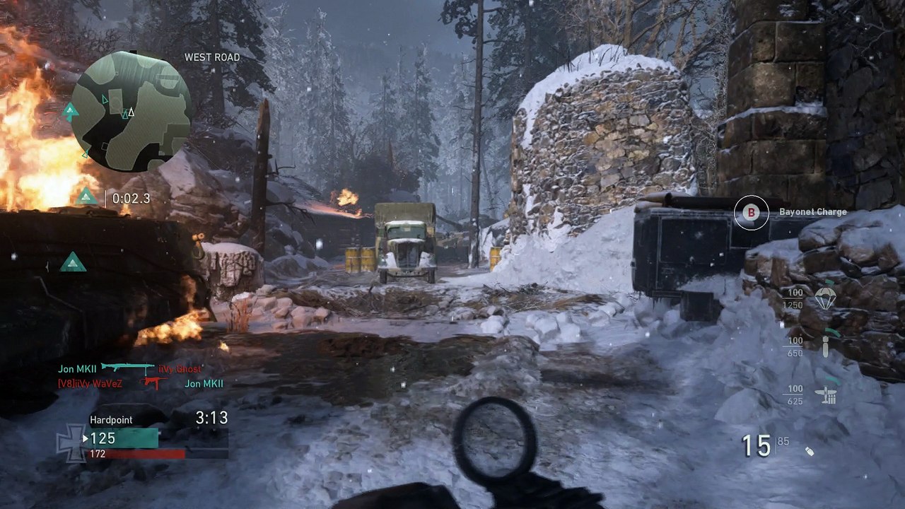 Gameplay COD WW2 - M1A1 - Ardennes - Hardpoint