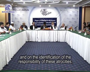 Sahibzada Sultan Ahmad Ali sb presenting recommendations about the issue of Myanmar's Rohingya Muslims.