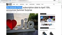 JIO PRIME SUMMER SURPRISE OFFER Launched | Free Unlimited 4G Data for 3 Months Till JULY 2