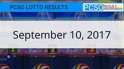 PCSO Lotto Results Today September 10, 2017 (6/58, 6/49, Swertres & EZ2)