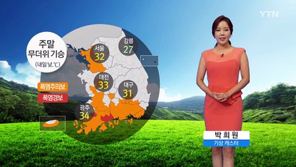 [날씨] 주말 무더위 기승...폭염특보 다시 확대 / YTN