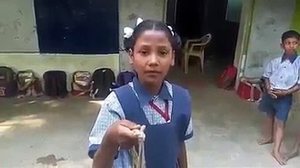 Chennai School Tamil Girl with Science Trick